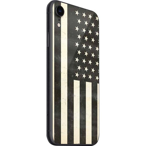 Black & White USA Flag iPhone SE (2nd & 3rd Gen) Skin